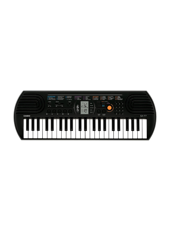 Casio SA-77 Mini Keyboard, 44 Keys, Black