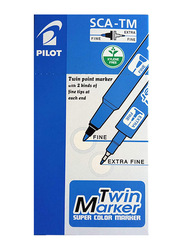 Pilot Twin Marker, 12-Piece, Blue