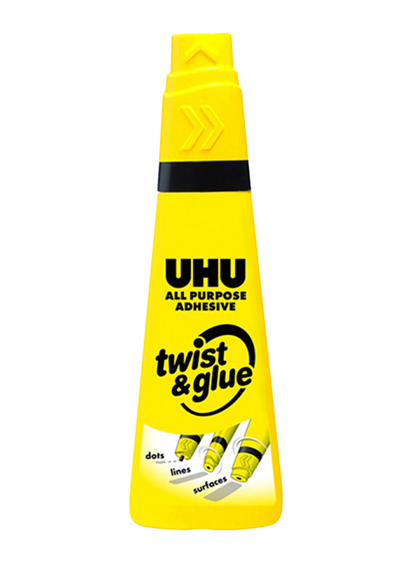 UHU All Purpose Twist & Glue, 90ml, Yellow