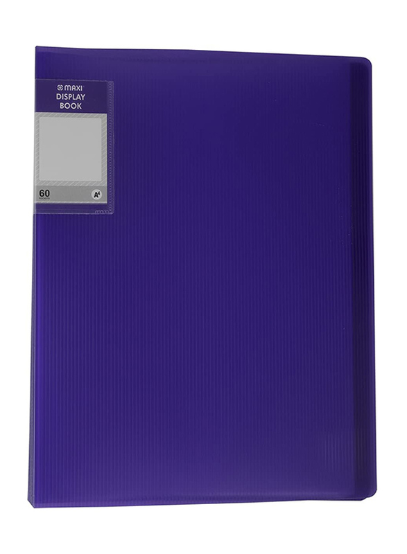 Maxi Display Book, 60 Pockets, Purple