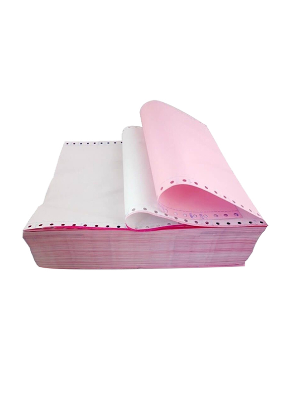 Sinarline Computer Paper, 2 Ply, NCR, 1000 Sheets, A4 Size, White/Pink