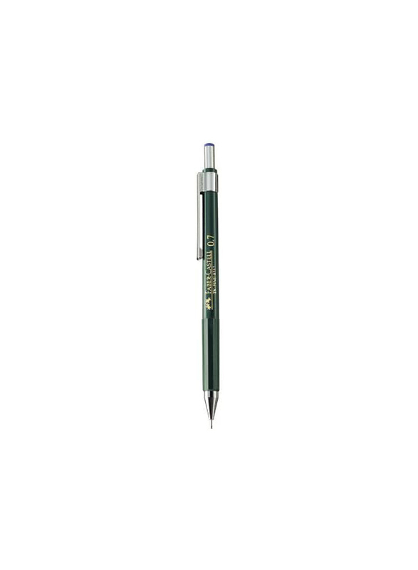 Faber-Castell TK-Fine Mechanical Lead Pencils, 0.7mm, Green/Silver