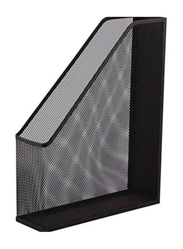 Metal Mesh Magazine Holder, Black