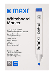 Maxi 10 Piece Whiteboard Marker, Blue