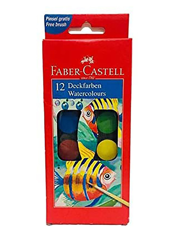 Faber-Castell Back to School Watercolour Set, 12 Pieces, Multicolour
