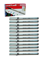 Uniball 12-Piece Fine Deluxe Rollerball Pen Set, 0.7mm, Blue