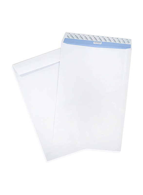 Maxi Peel & Seal Envelope Set, 15 x 10 inch, 50 Pieces, White