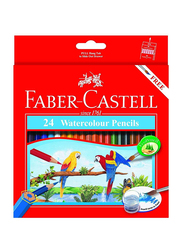 Faber-Castell 24-Piece Long Water Color Pencil Set, Multicolour