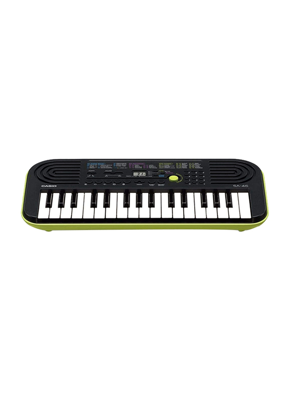 Casio SA-46 Mini Keys Keyboard, Black/Green