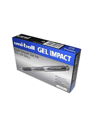 Uniball 12-Piece Gel Impact Broad Rollerball Pen Set, Blue