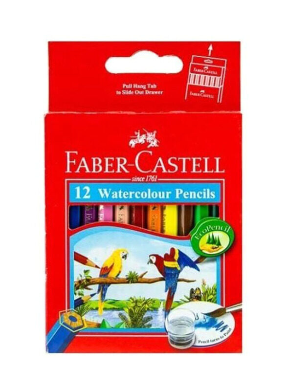 

Faber-Castell Plastic Watercolour Pencils, 12 Pieces, Multicolour