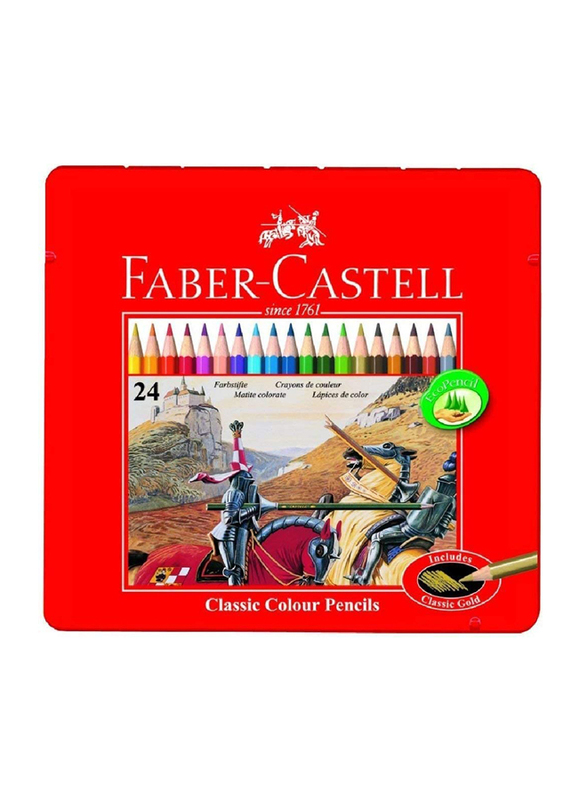 Faber-Castell 24-Piece Classic Colour Pencils, Multicolour