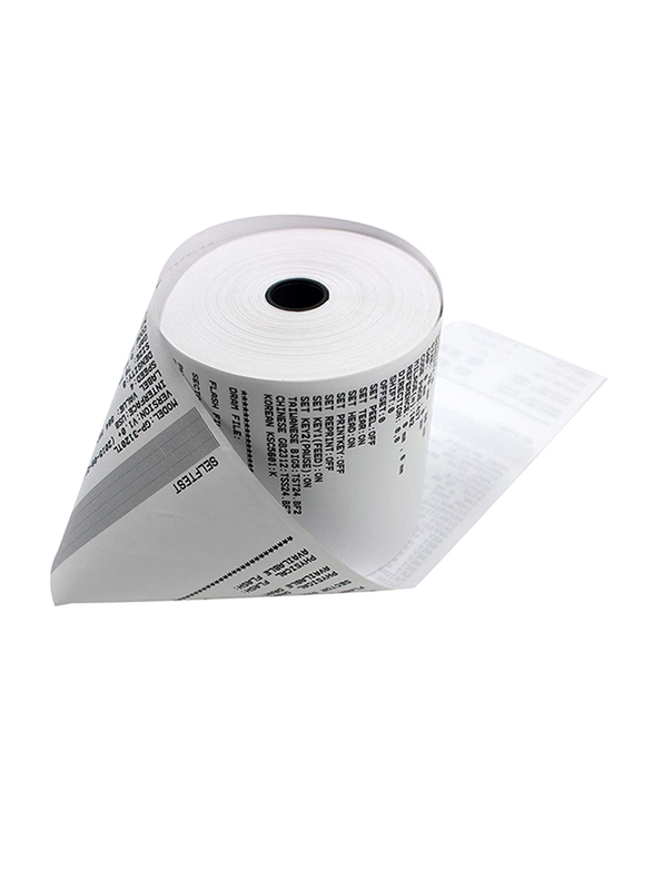BuyRegisterRolls Carbonless Printing Paper Rolls, 50 Pieces, White