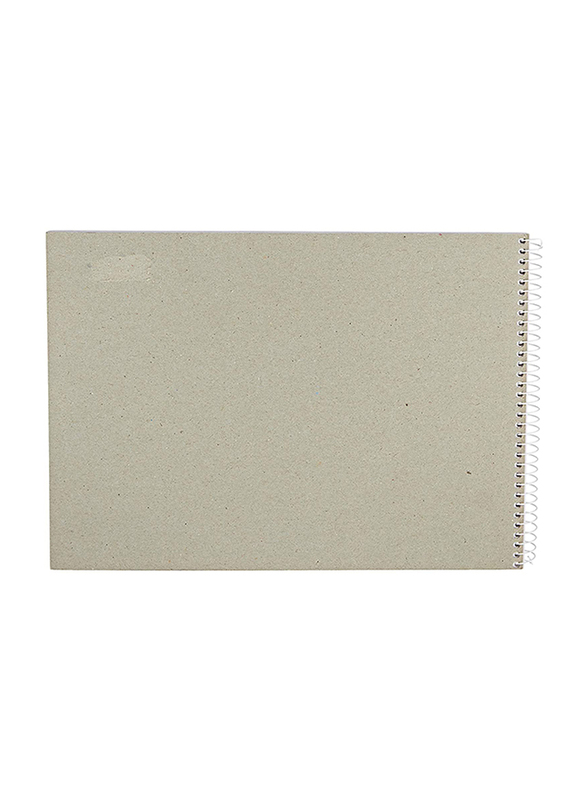 دفتر رسم تجليد حلزوني A4 من بيبرلاين، 110 غم لكل متر مربع، 50 ورقة، أبيض