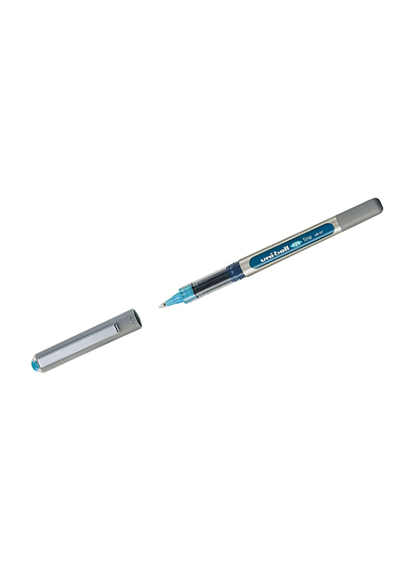 Uniball 12-Piece Eye Fine Rollerball Pen Set, 0.7mm, UB157, Light Blue