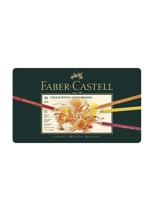 Faber-Castell Polychromos Colour Pencil Set, 36 Pieces, Multicolour