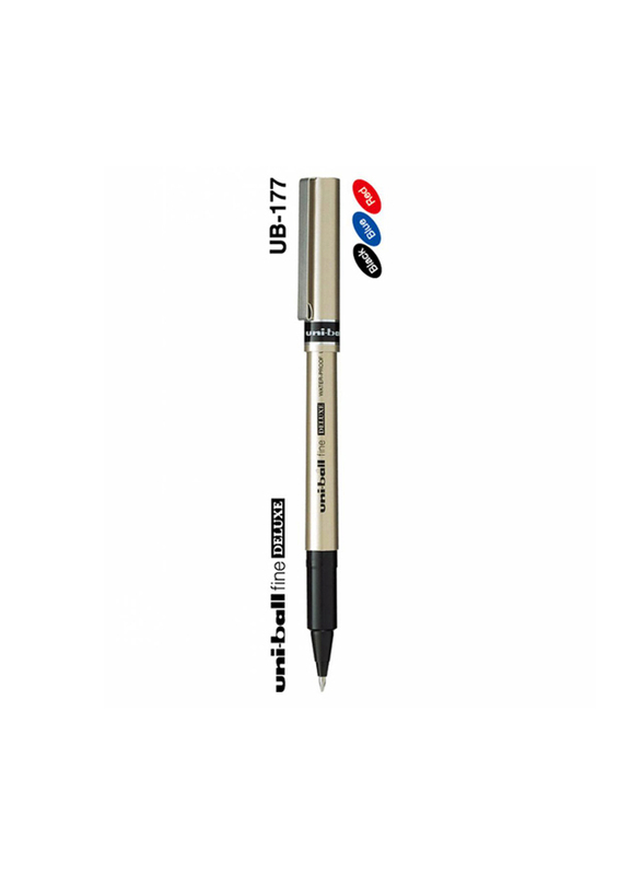 Uniball 12-Piece Fine Deluxe Ballpoint Pen Set, 0.7mm, Black