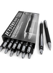 Uniball 14-Piece Jetstream Retractable Rollerball Pen Set, 1.0mm, Black