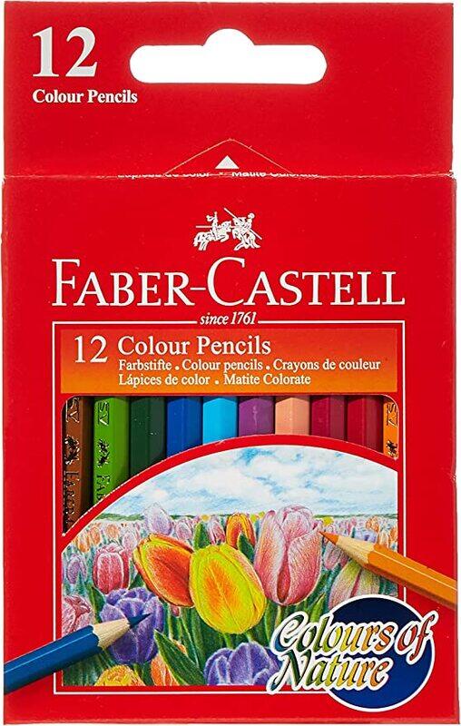 Bundle:3 Pkt Faber-Castell ( 1 PKT Wax Crayons set  of 12 + 1 PKT Fibre Tip Pens Set of 12 + 1 PKT Colour Pencils set of 12)12 Col Felt Pen + 12 Col Full + 12 Col Crayons )