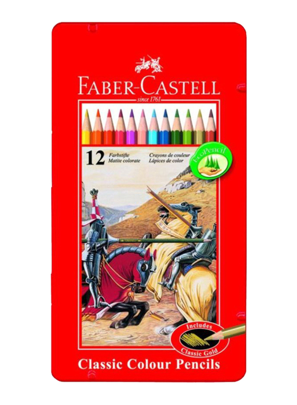 Faber-Castell Classic Colour Pencil Set, 12-Piece, Multicolour