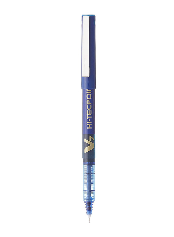 Pilot 12-Piece V7 Hi-Tecpoint Rollerball Pen, 0.7mm, Blue