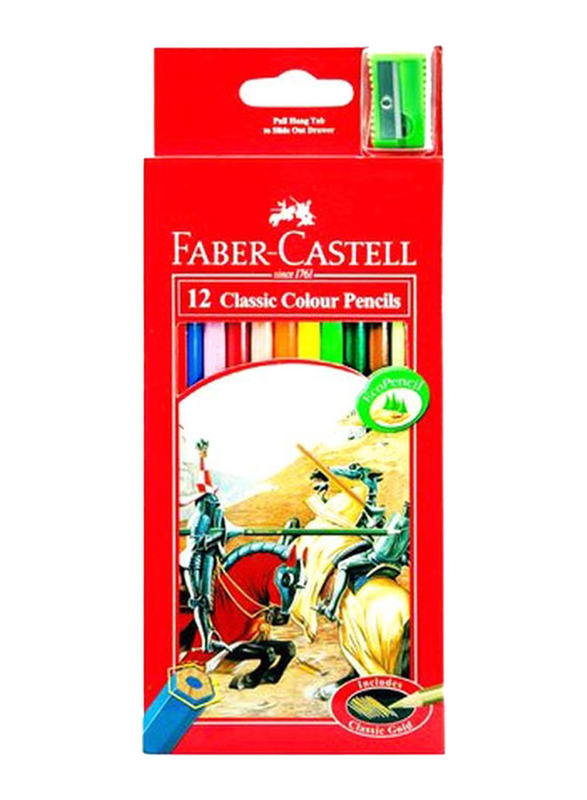 Faber-Castell Classic Colour Pencils With Sharpener, 1 Piece, Multicolour