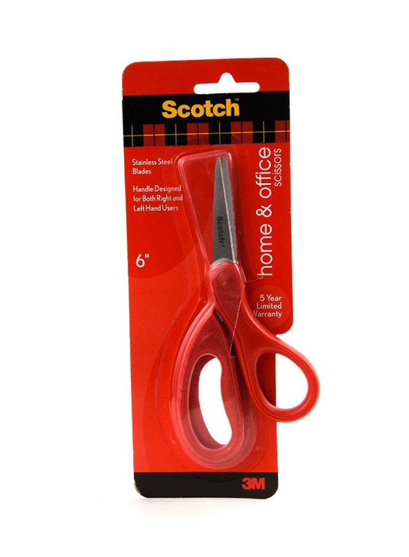 Scotch 1406 6-inch Household Scissor, Red