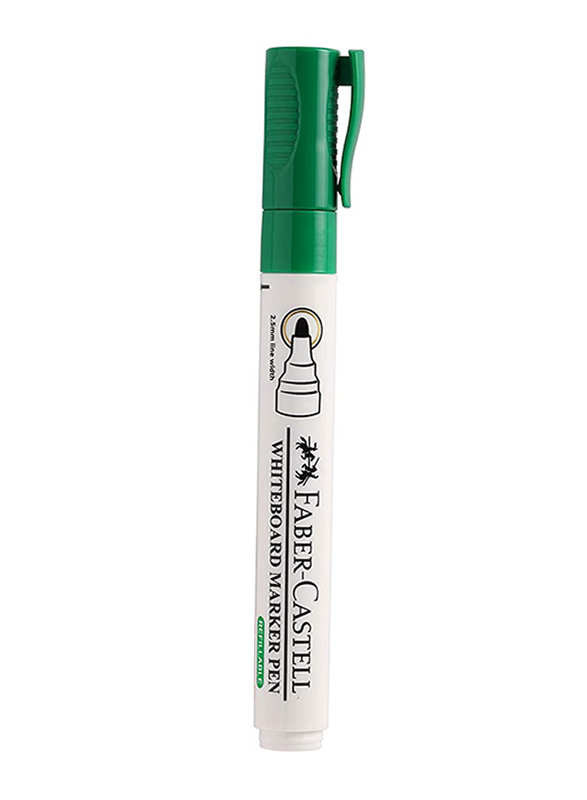فابر كاستل مجموعة أقلام للسبورة البيضاء من 10 قطع، أبيض / أخضر