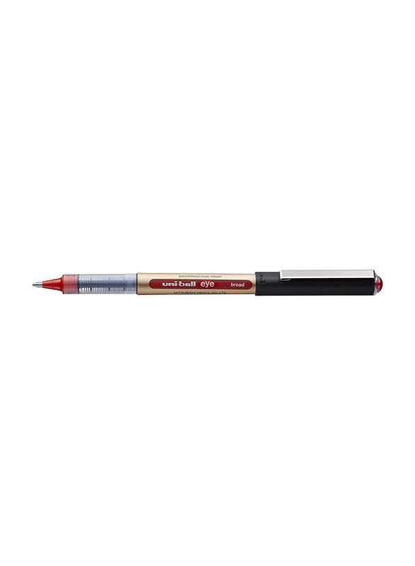 Uniball 12-Piece Eye Broad Rollerball Pen Set, 1mm, UB-150-10, Red