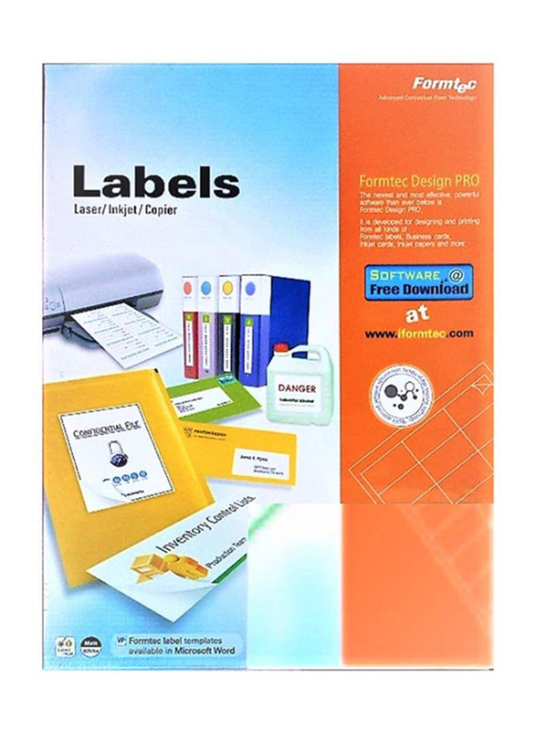 

Formtec FT-GS-1010 Labels, 105 x 57mm, 100 Sheet, Clear