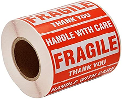 Fragile Sticker Roll 0.35-inch with Customised Logo