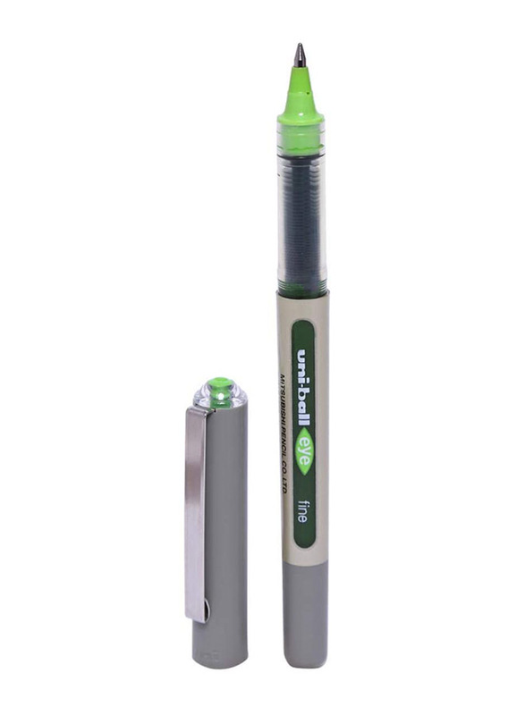Uniball 12-Piece Eye Fine Rollerball Pen Set, 0.7mm, Green