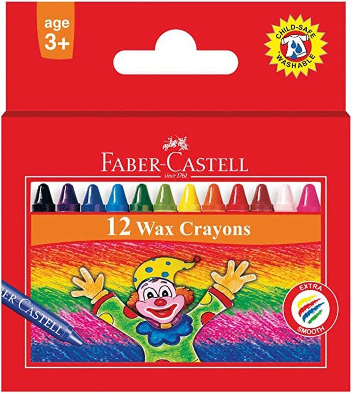 Bundle:3 Pkt Faber-Castell ( 1 PKT Wax Crayons set  of 12 + 1 PKT Fibre Tip Pens Set of 12 + 1 PKT Colour Pencils set of 12)12 Col Felt Pen + 12 Col Full + 12 Col Crayons )