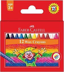 Bundle:3 Pkt Faber-Castell ( 1 PKT Wax Crayons set  of 12 + 1 PKT Fibre Tip Pens Set of 12 + 1 PKT Colour Pencils set of 12)12 Col Felt Pen + 12 Col Full + 12 Col Crayons )