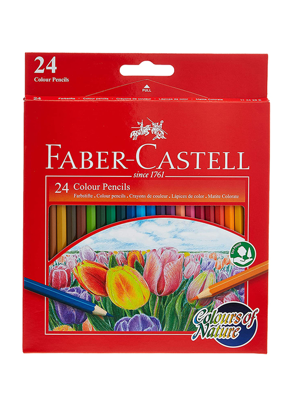 فابر كاستل أقلام تلوين، 24 قطعة، متعدد الألوان