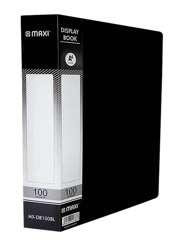 Maxi Display Book, 80 Pockets, Black