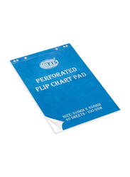 FIS Flip Chart Pad, 585 x 810 mm, 40 Sheets, 100 GSM, White/Blue