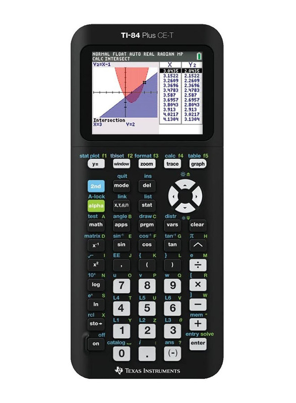 Texas Instruments TI-84 Plus CE-T Graphic Calculator with USB Link, Black
