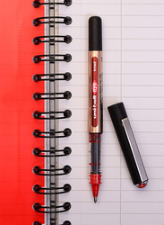 يوني بول مجموعة أقلام كروية آي برود من 12 قطعة، 1 مم، UB-150-10، أحمر