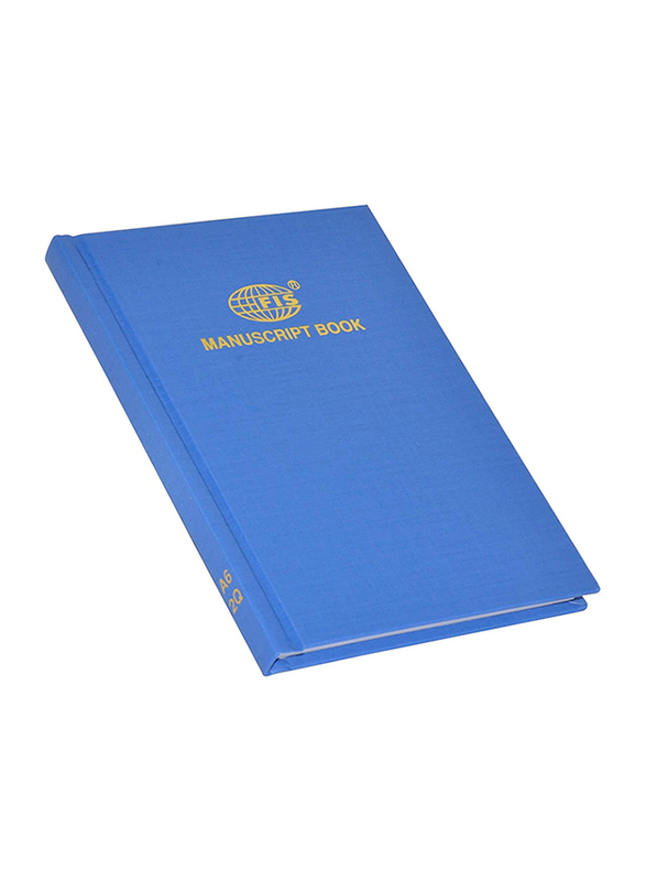 FIS Manuscript 8mm Single Ruled Books Set, 2 Quire, 5 x 96 Sheets, A6 Size, FSMNA62Q, Blue