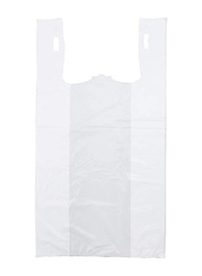 Plastic Disposable Grocery Shopping Bags, 1Kg, 45 x 50cm, White