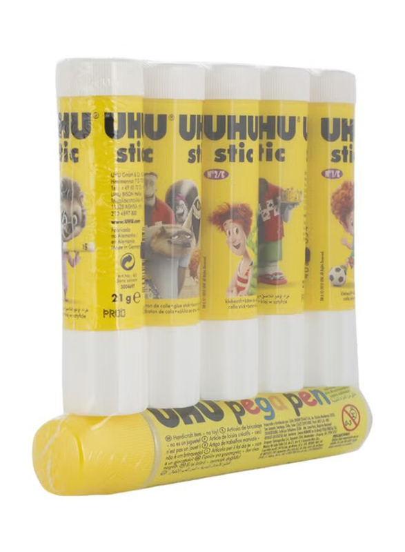 UHU Glue Stick Set with Pen, 5 Piece, Multicolour