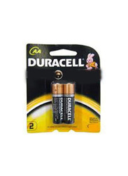 Duracell AA Alkaline Batteries, 2 Batteries x 12 Cards, Black/Brown