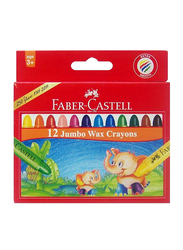 فابر كاستل مجموعة أقلام شمع جامبو مقاس 10.5 سم، 12 قطعة، متعدد الألوان