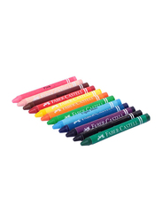 Faber-Castell Wax Crayons, 75mm, 12 Pieces, Multicolour