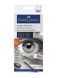 Faber-Castell Graphite Sketch Set, 8 Pieces, Multicolour