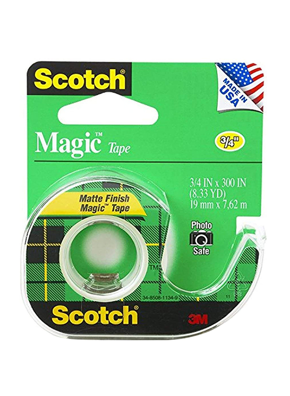 Scotch Magic Tape, 3/4 x 300 Inch, 3 Pieces, 3105, Clear