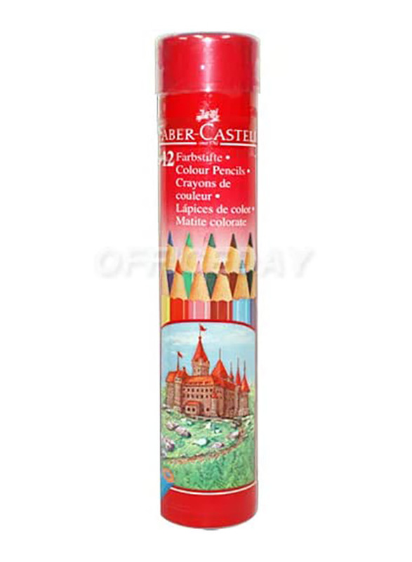 Faber-Castell Cylinder Color Pencils, 12-Piece, Multicolour