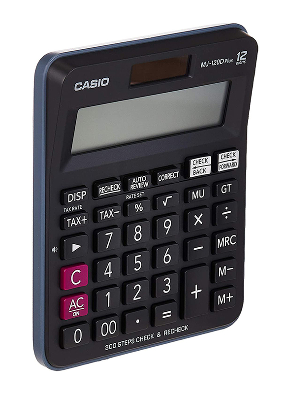 Casio MJ-120D Plus 12-Digit Practical Calculator, Black