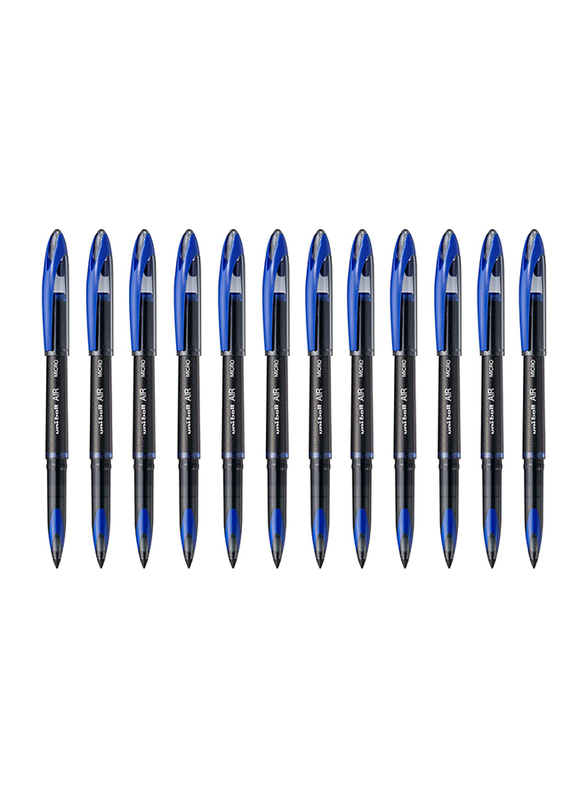 Uniball 12-Piece UB-188 Air Rollerball Pen Set, 0.5mm, Blue